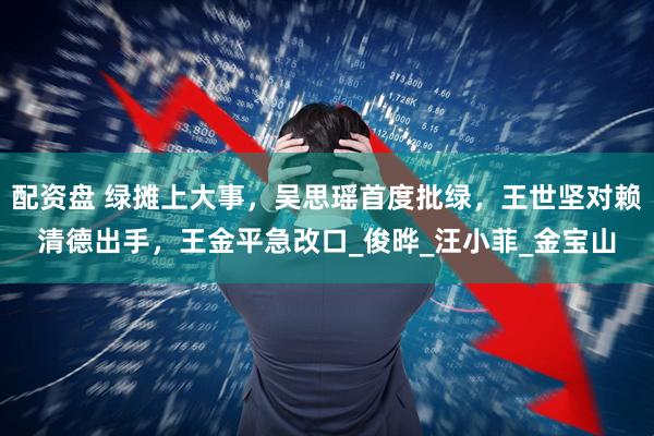配资盘 绿摊上大事，吴思瑶首度批绿，王世坚对赖清德出手，王金平急改口_俊晔_汪小菲_金宝山